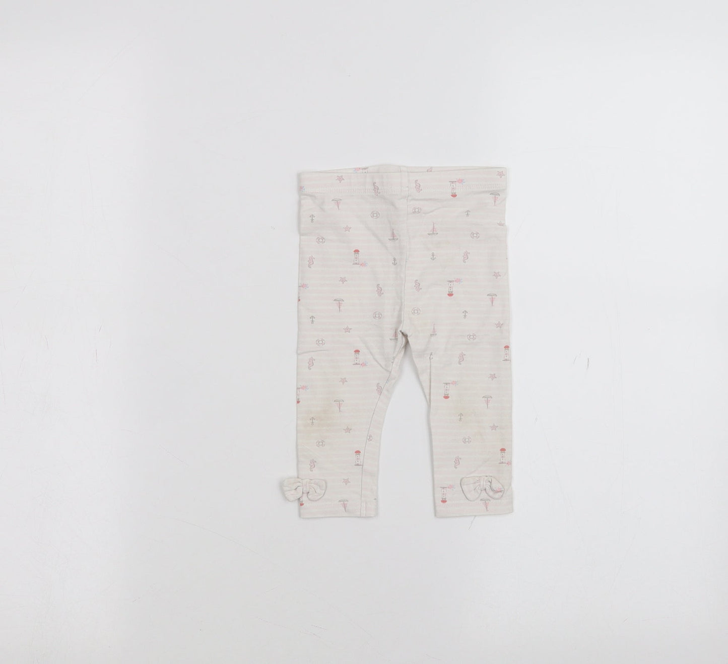 TU Baby White Striped   Trousers Size 6-9 Months