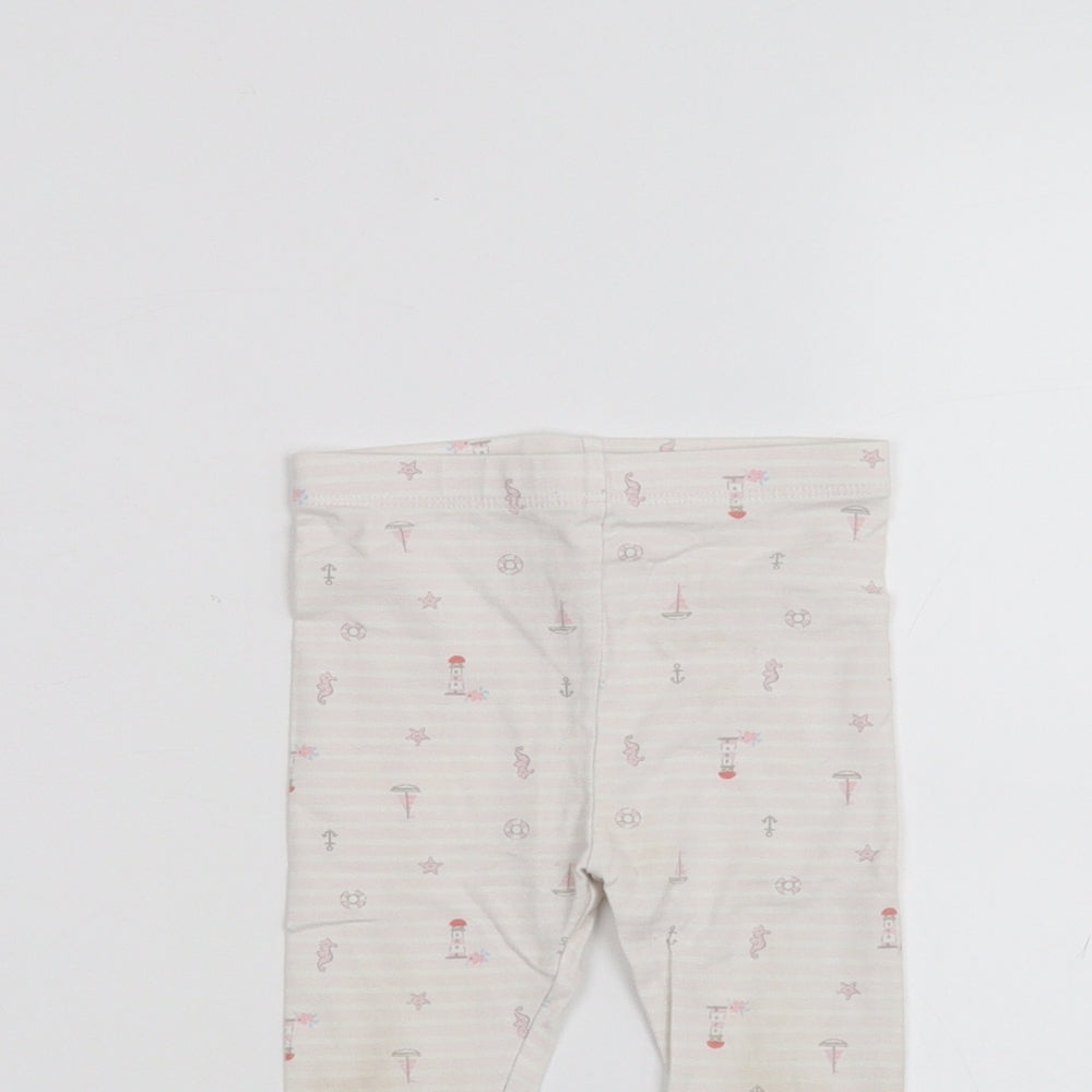 TU Baby White Striped   Trousers Size 6-9 Months