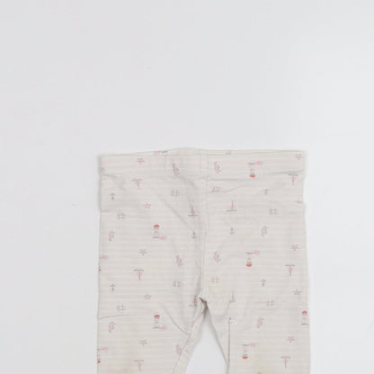 TU Baby White Striped   Trousers Size 6-9 Months
