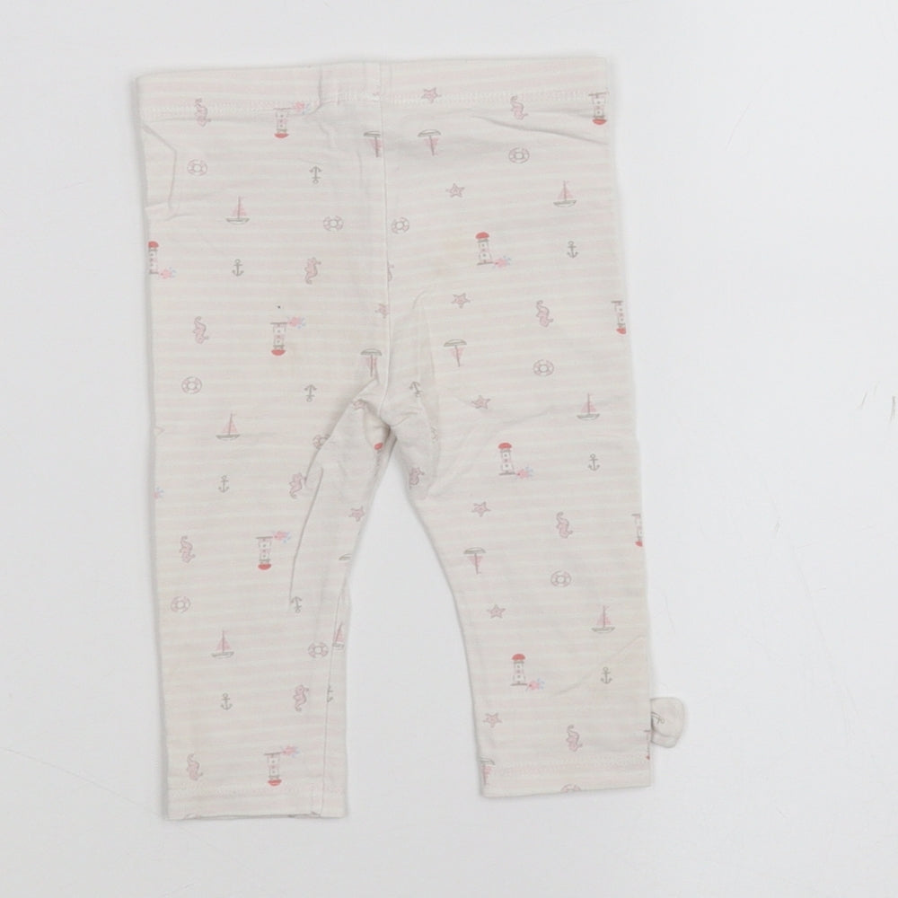 TU Baby White Striped   Trousers Size 6-9 Months