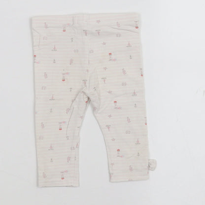 TU Baby White Striped   Trousers Size 6-9 Months