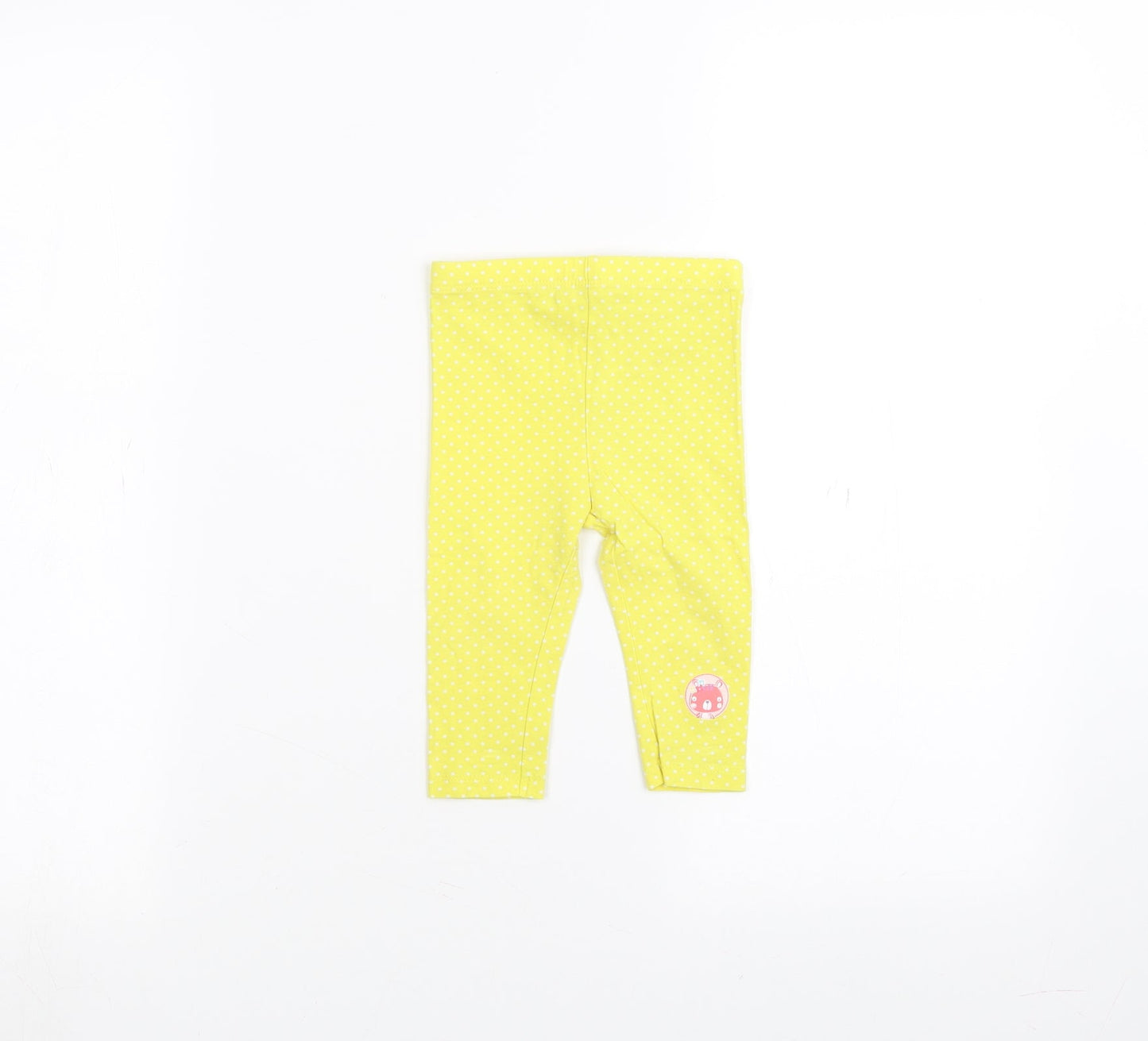 TU Baby Yellow Polka Dot   Trousers Size 6-9 Months