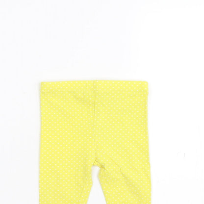 TU Baby Yellow Polka Dot   Trousers Size 6-9 Months