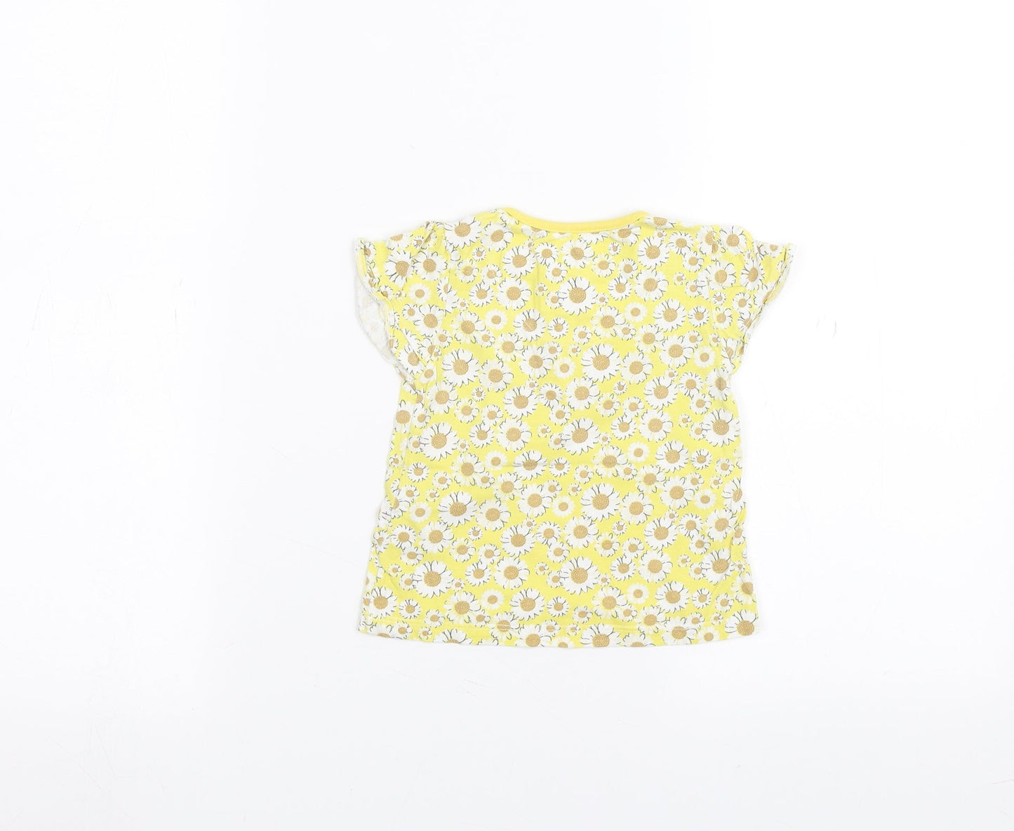 TU Baby Yellow Floral  Basic T-Shirt Size 6-9 Months
