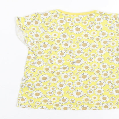 TU Baby Yellow Floral  Basic T-Shirt Size 6-9 Months