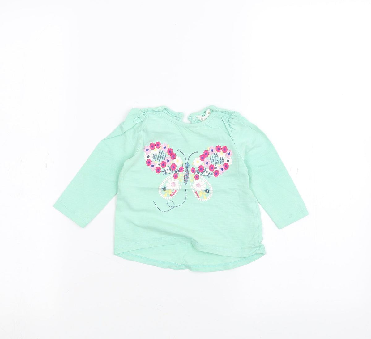 Additional front view of M&Co Baby Green Basic T-Shirt, size 6-9, Months