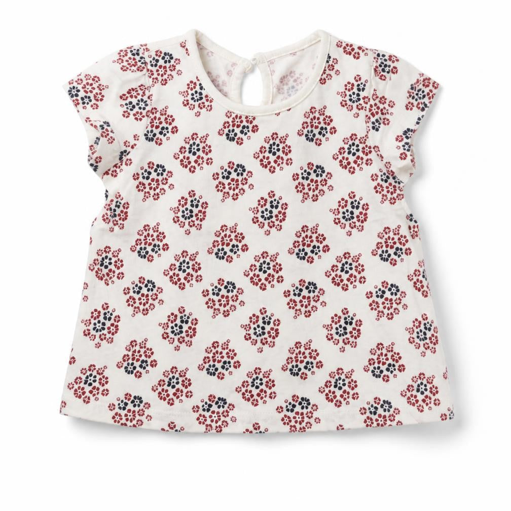 Front view of Matalan Baby White Basic T-Shirt, size 6-9, Months
