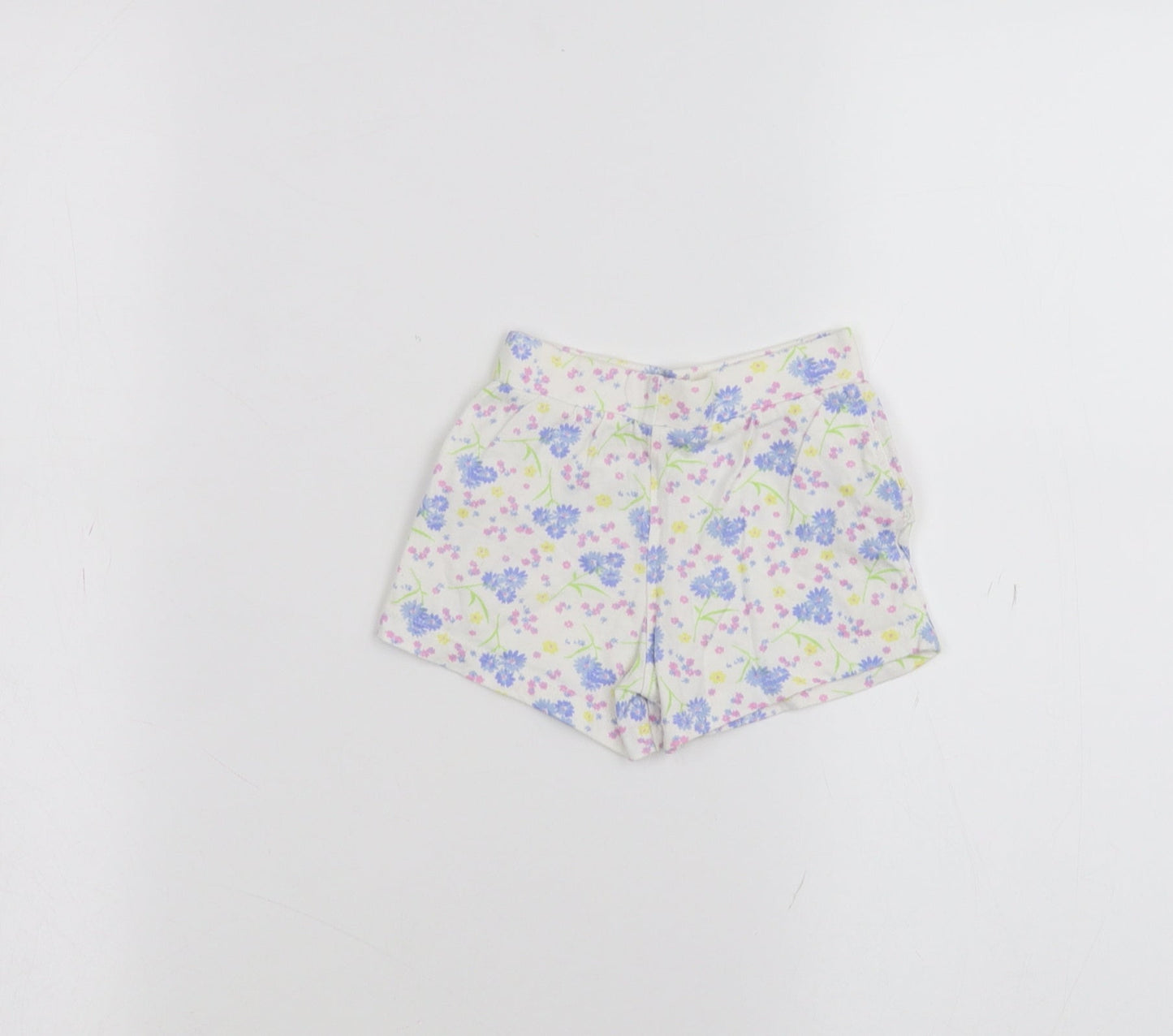 Mothercare Baby White Floral  Cropped Trousers Size 6-9 Months