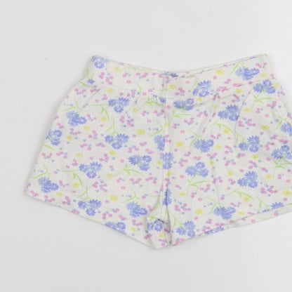 Mothercare Baby White Floral  Cropped Trousers Size 6-9 Months