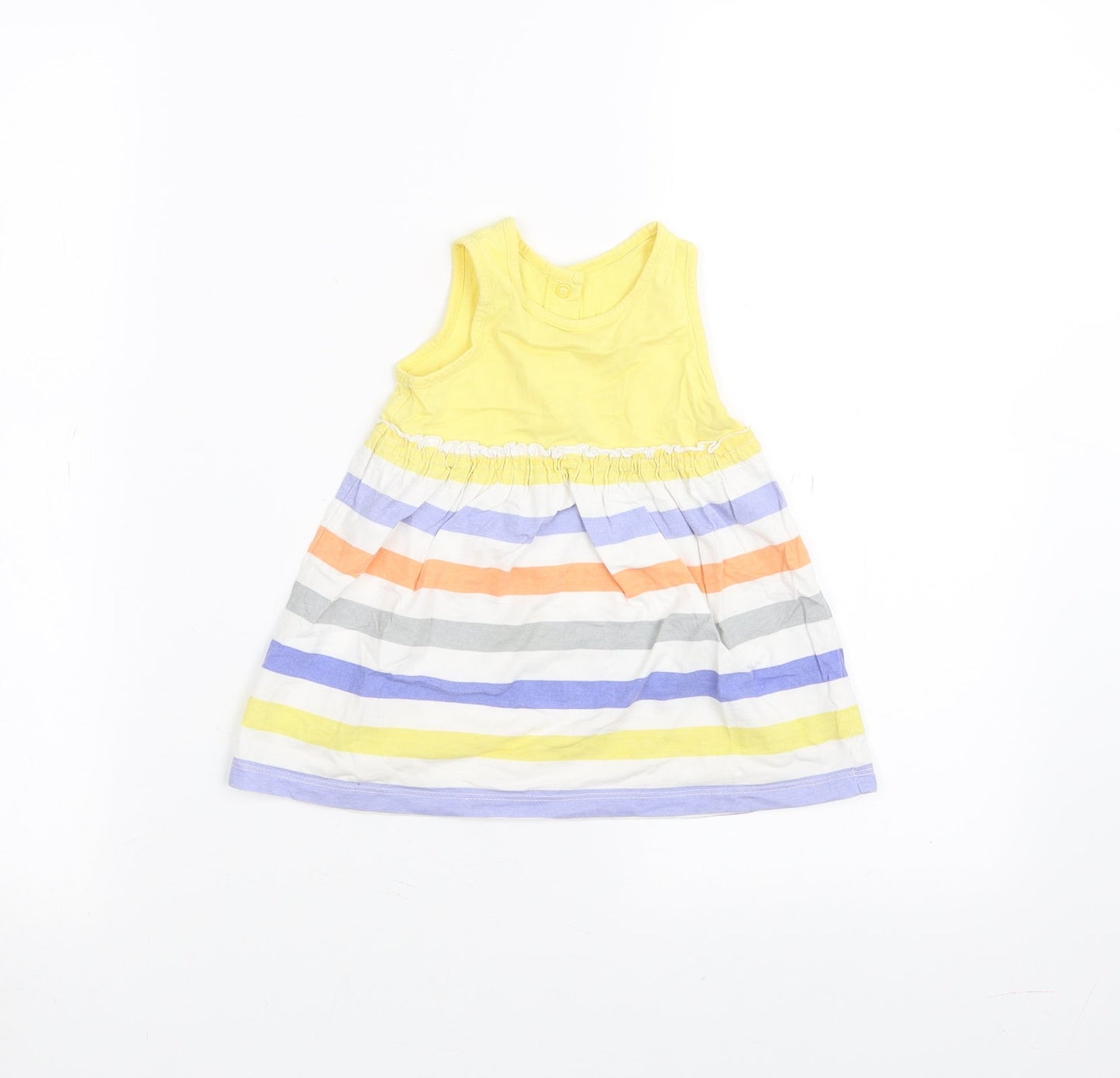 Mothercare Baby White Striped  A-Line  Size 3-6 Months