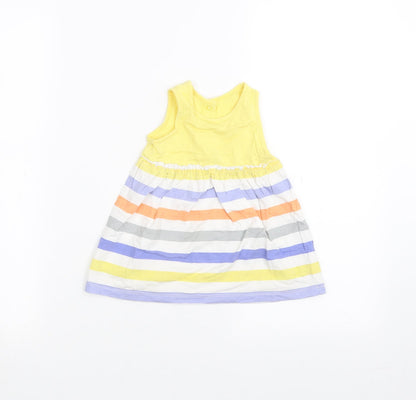 Mothercare Baby White Striped  A-Line  Size 3-6 Months
