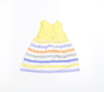 Mothercare Baby White Striped  A-Line  Size 3-6 Months
