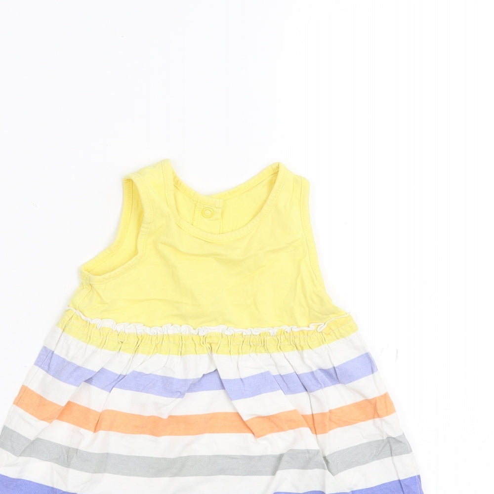 Mothercare Baby White Striped  A-Line  Size 3-6 Months