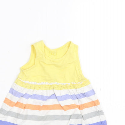Mothercare Baby White Striped  A-Line  Size 3-6 Months