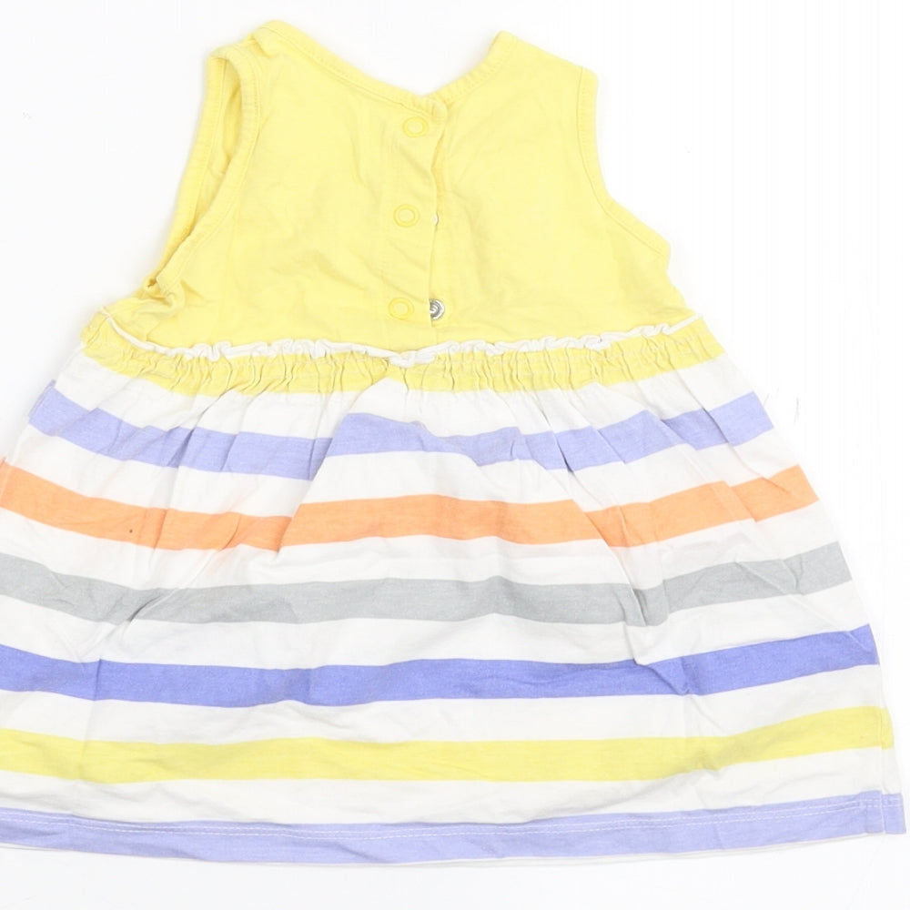 Mothercare Baby White Striped  A-Line  Size 3-6 Months