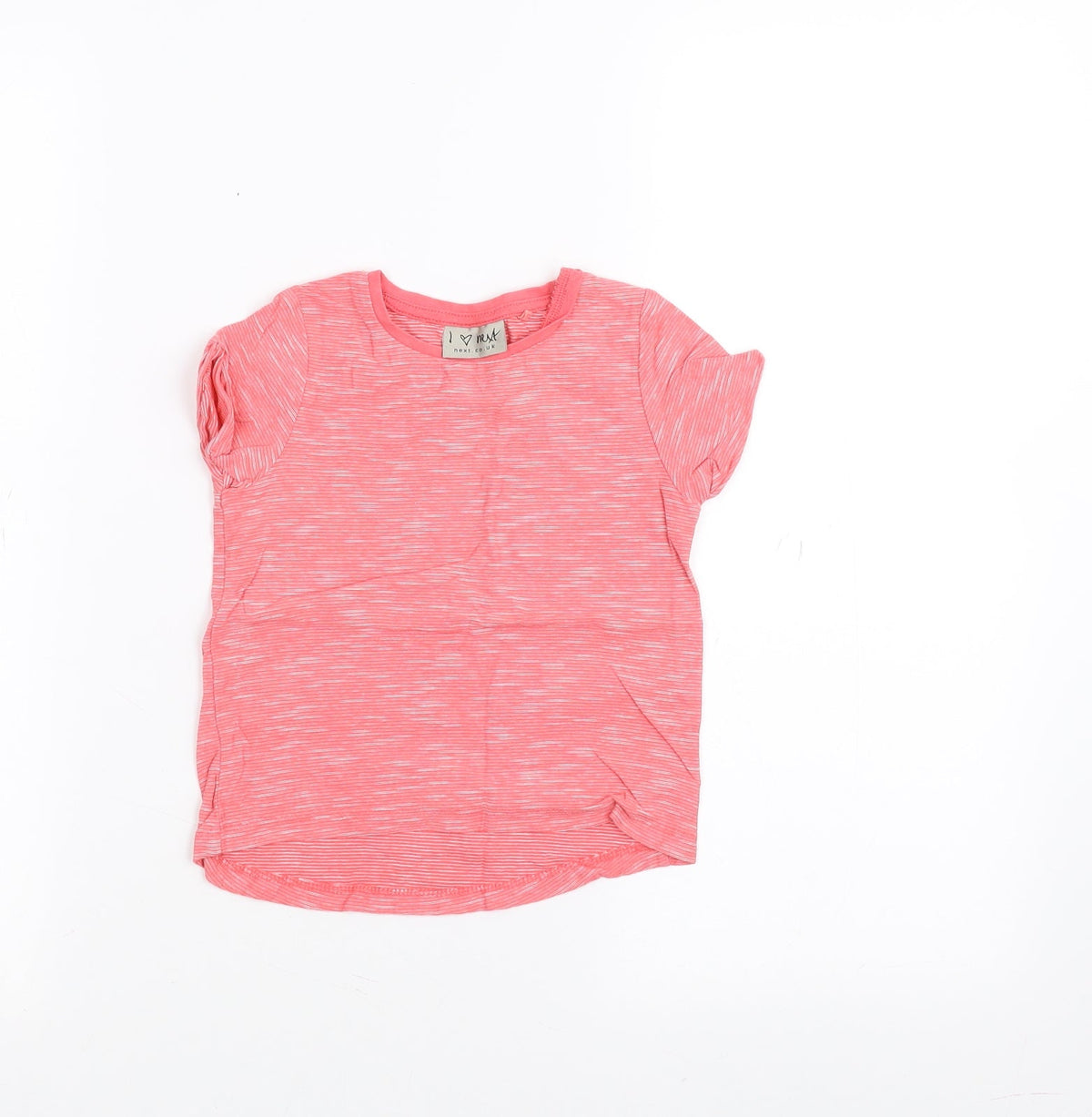 Additional front view of Next Baby Pink Basic T-Shirt, size 18-24, Months