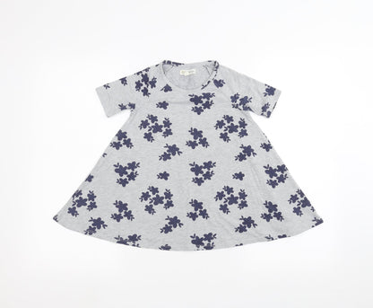 Tucker + Tate Girls Grey Floral  A-Line  Size 3 Years