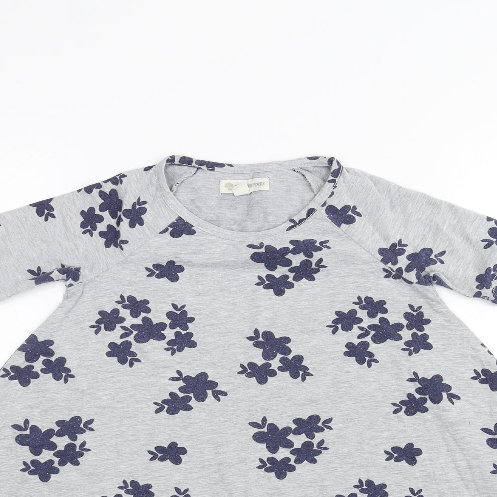Tucker + Tate Girls Grey Floral  A-Line  Size 3 Years