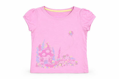 Front view of Mothercare Baby Pink Basic T-Shirt, size 24, Months