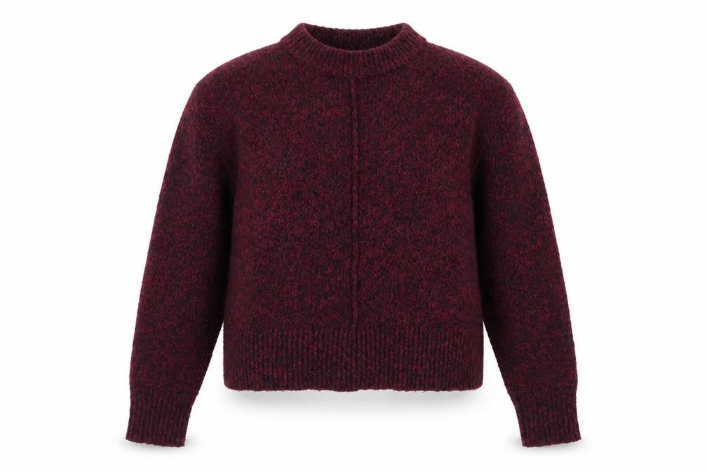Front view of Atmosphere women’s red knit jumper, size UK 8