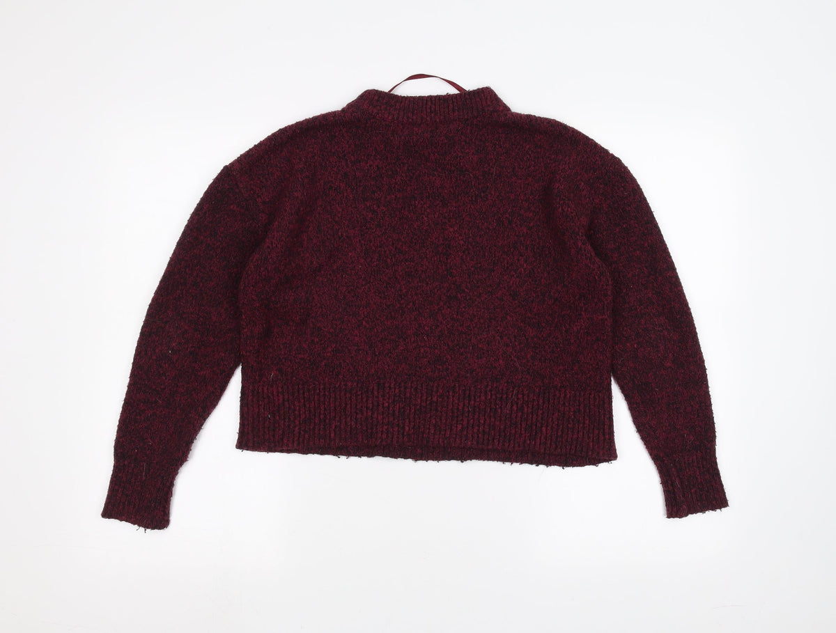 Back view of Atmosphere women’s red knit jumper, size UK 8