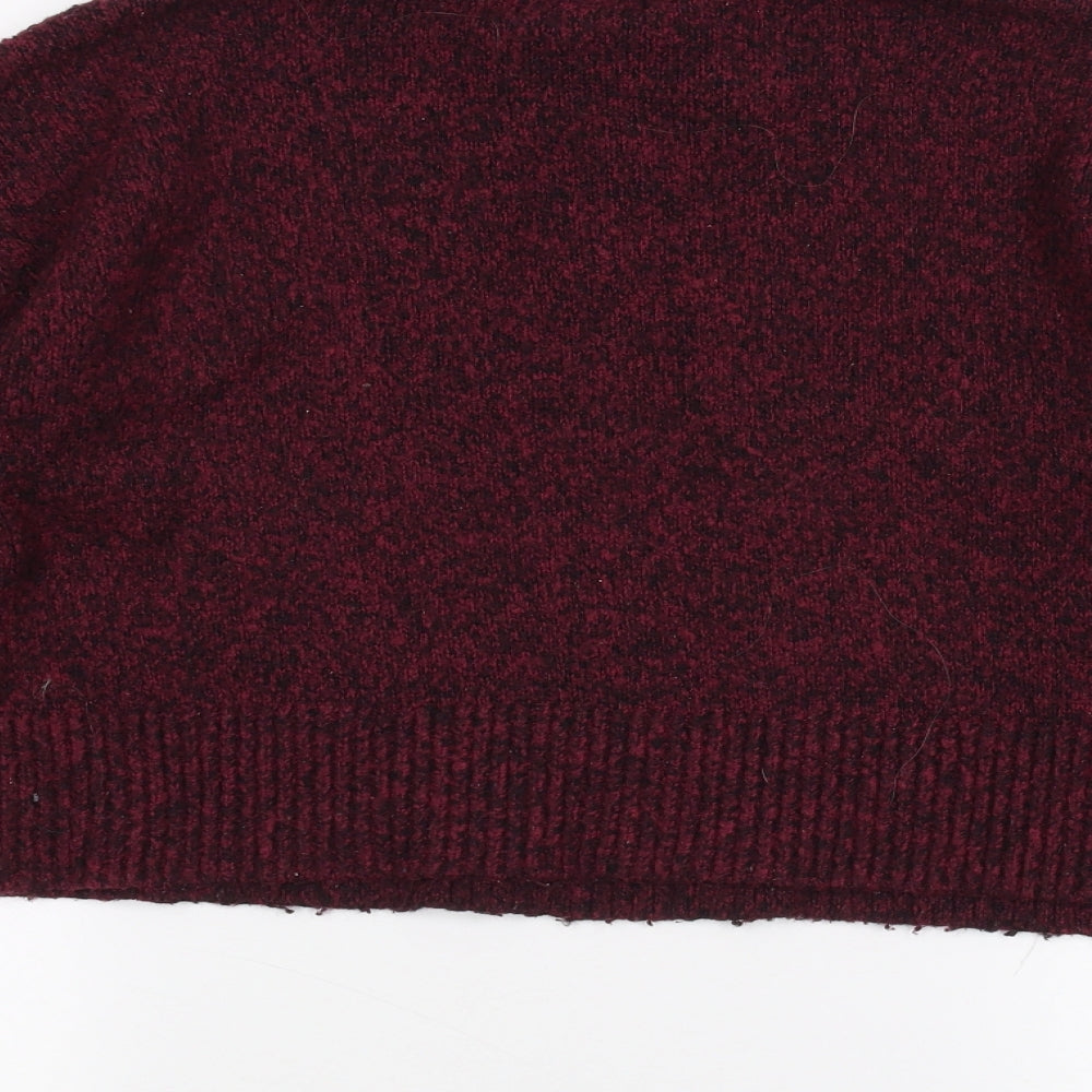 Brand and care label for Atmosphere women’s red knit jumper, size UK 8