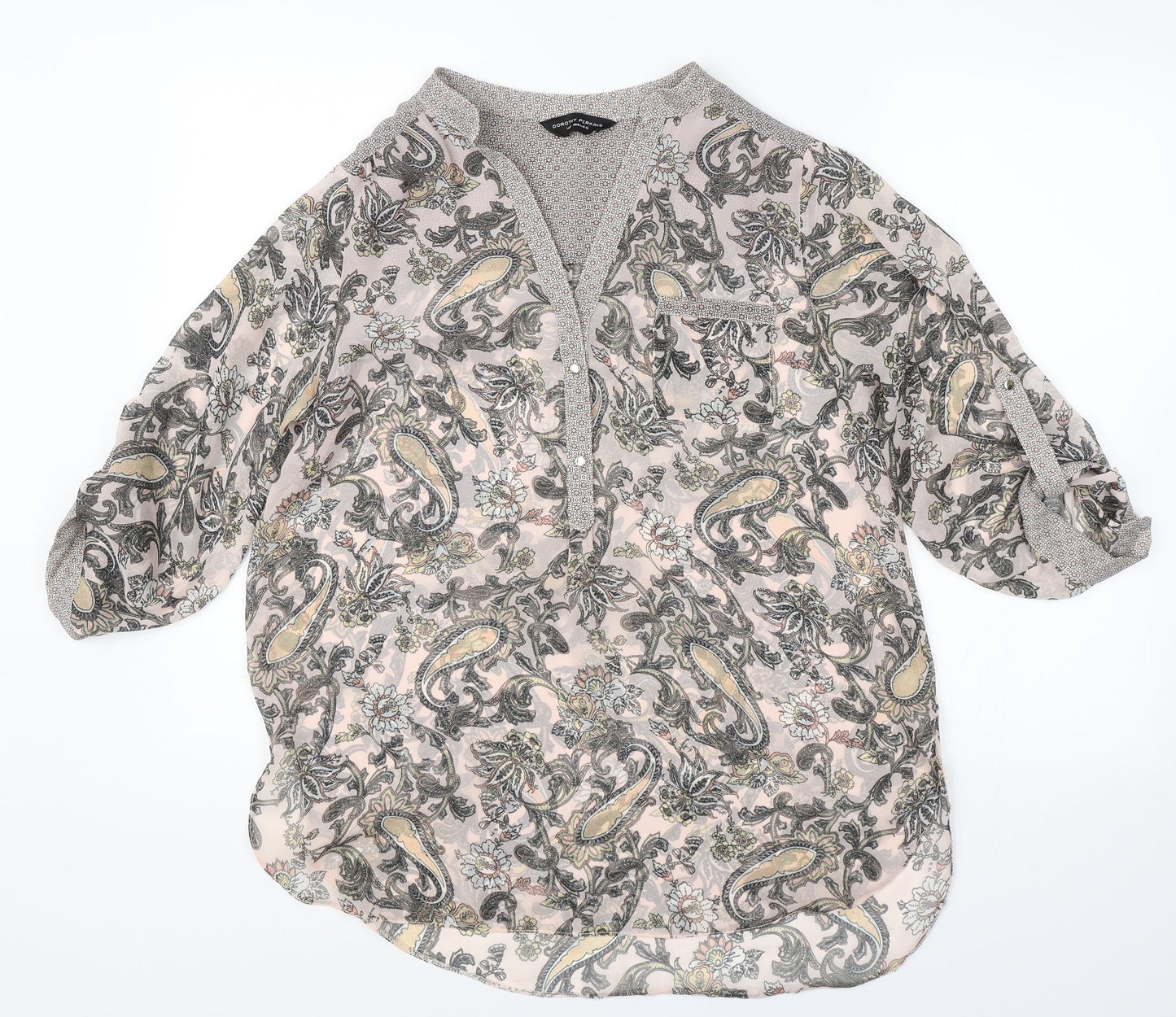 Womens UK Size 14 Dorothy Perkins Pink Basic Blouse