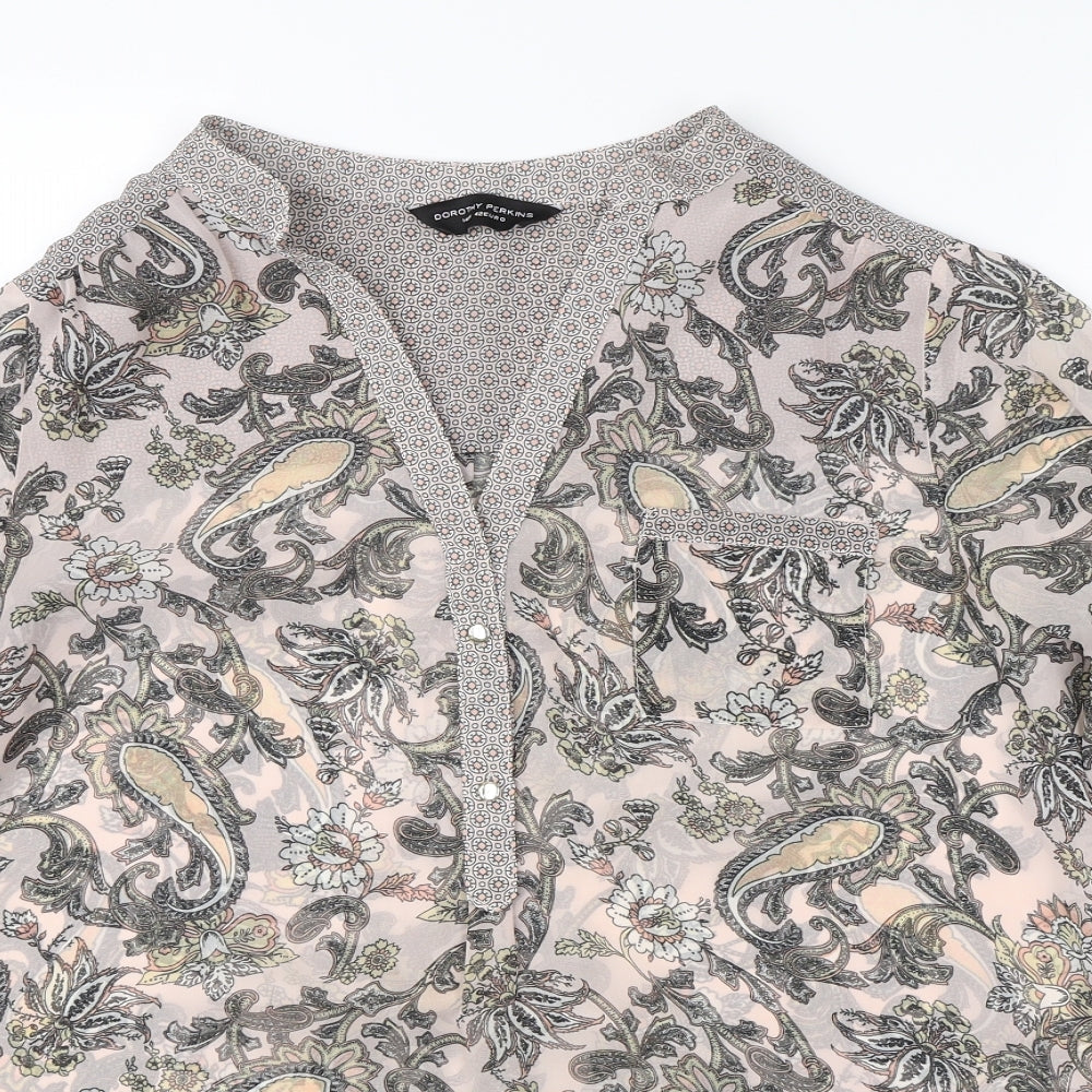Womens UK Size 14 Dorothy Perkins Pink Basic Blouse