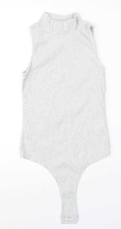 I SAW IT FIRST Womens Grey   Bodysuit One-Piece Size 10