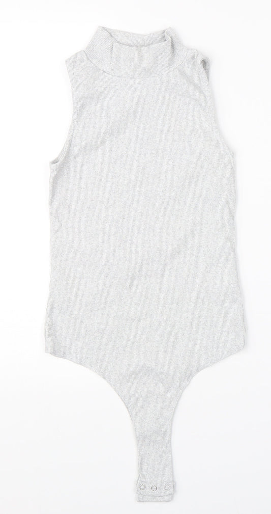 I SAW IT FIRST Womens Grey   Bodysuit One-Piece Size 10