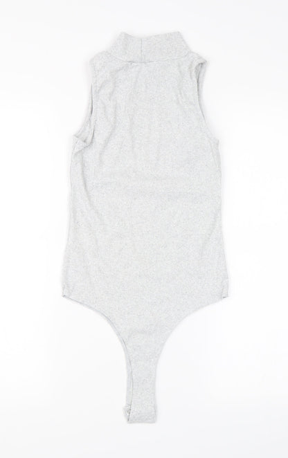 I SAW IT FIRST Womens Grey   Bodysuit One-Piece Size 10