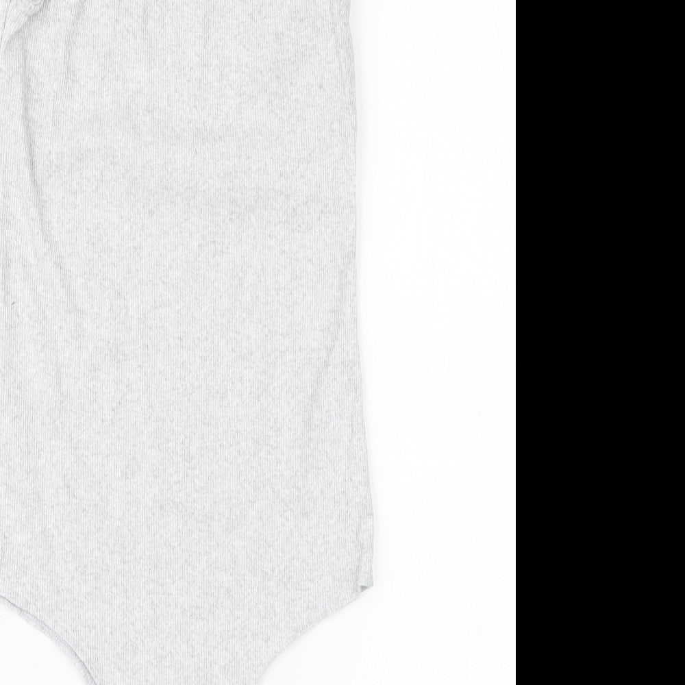 I SAW IT FIRST Womens Grey   Bodysuit One-Piece Size 10