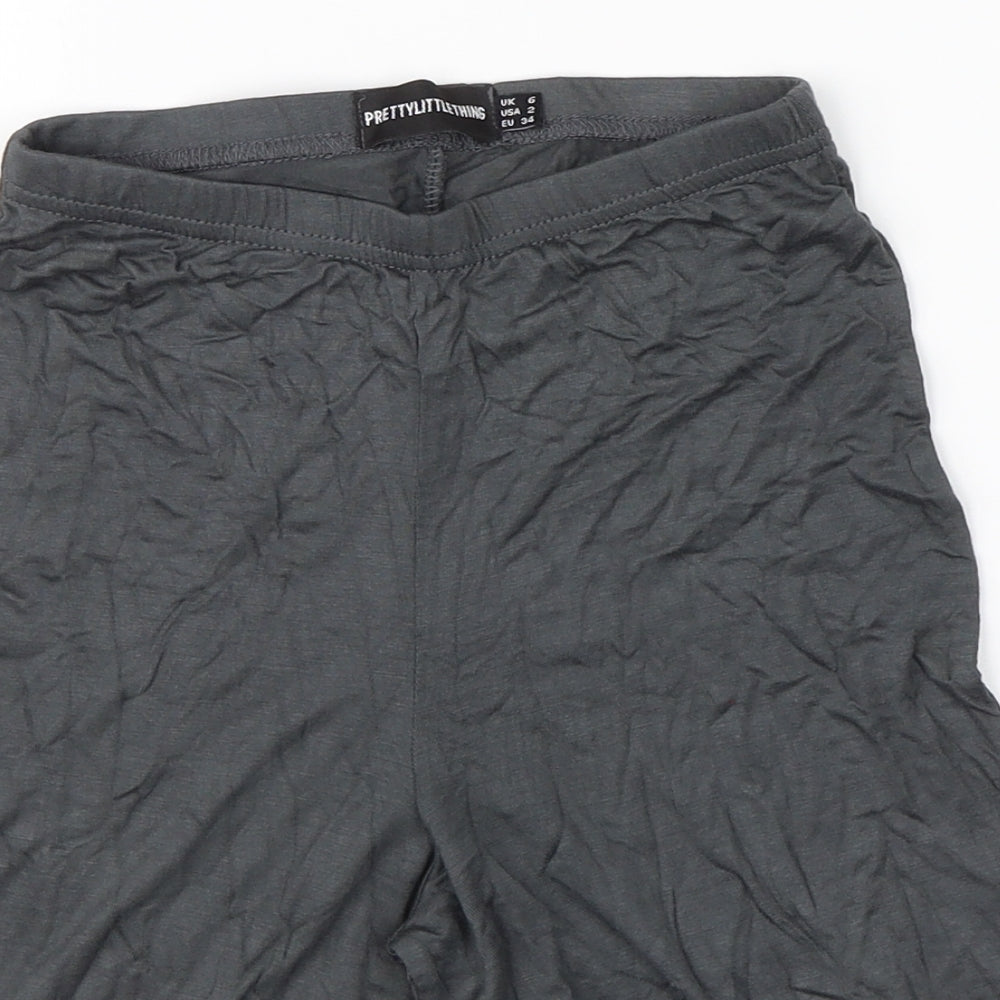 Pretty Little Thing Womens Grey   Sweat Shorts Size 6