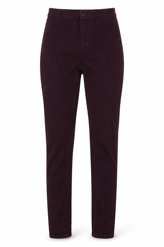 Topshop Womens Purple  Denim Straight Jeans Size 25 in L32 in