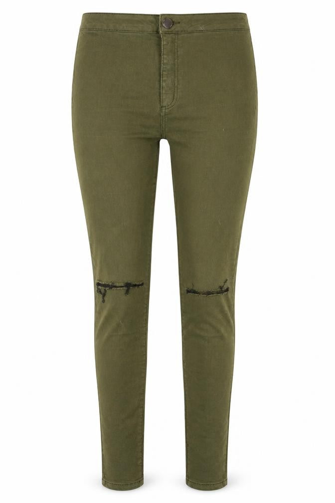 Womens UK Size 10 Miss Selfridge Regular Fit Jegging Green Jeans