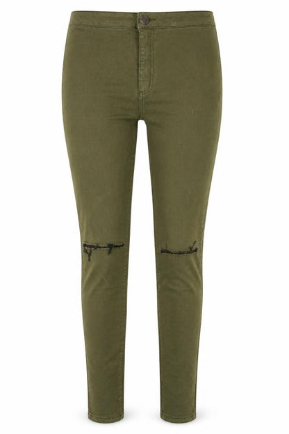 Womens UK Size 10 Miss Selfridge Regular Fit Jegging Green Jeans