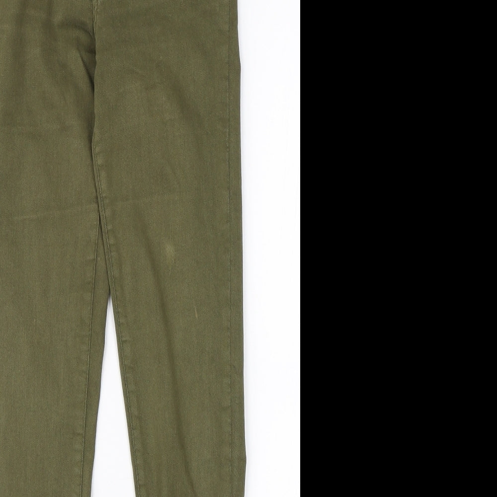 Miss Selfridge Womens Green  Denim Jegging Jeans Size 10 L28 in