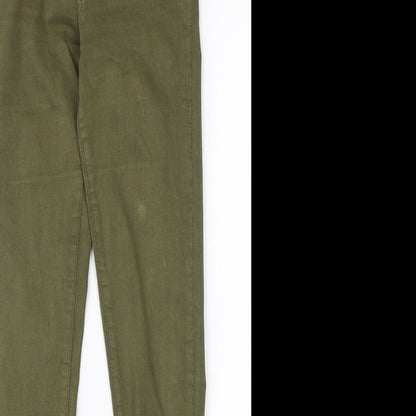 Miss Selfridge Womens Green  Denim Jegging Jeans Size 10 L28 in