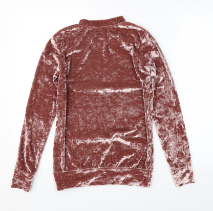 Preworn Womens Pink  Velvet Pullover Jumper Size M