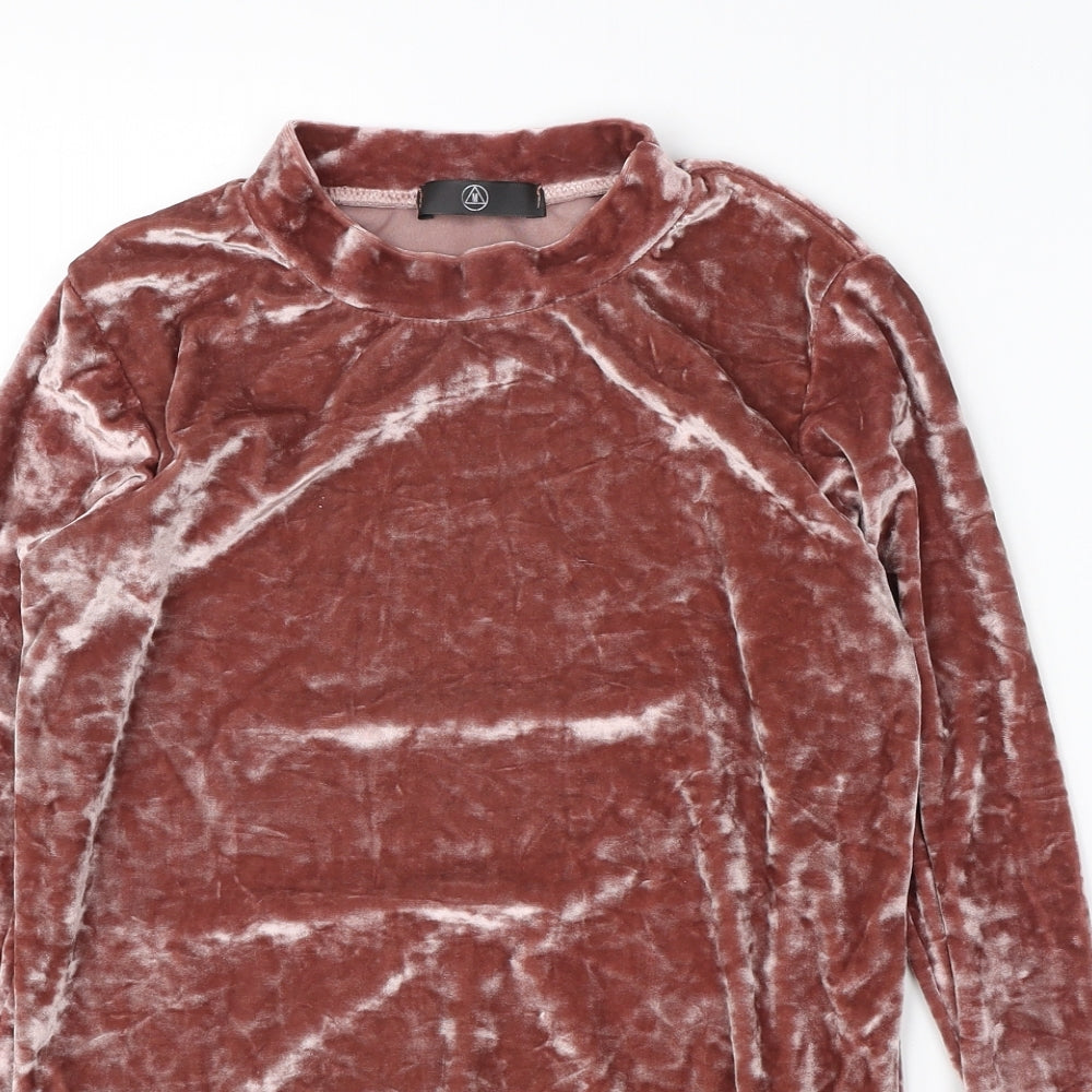 Preworn Womens Pink  Velvet Pullover Jumper Size M