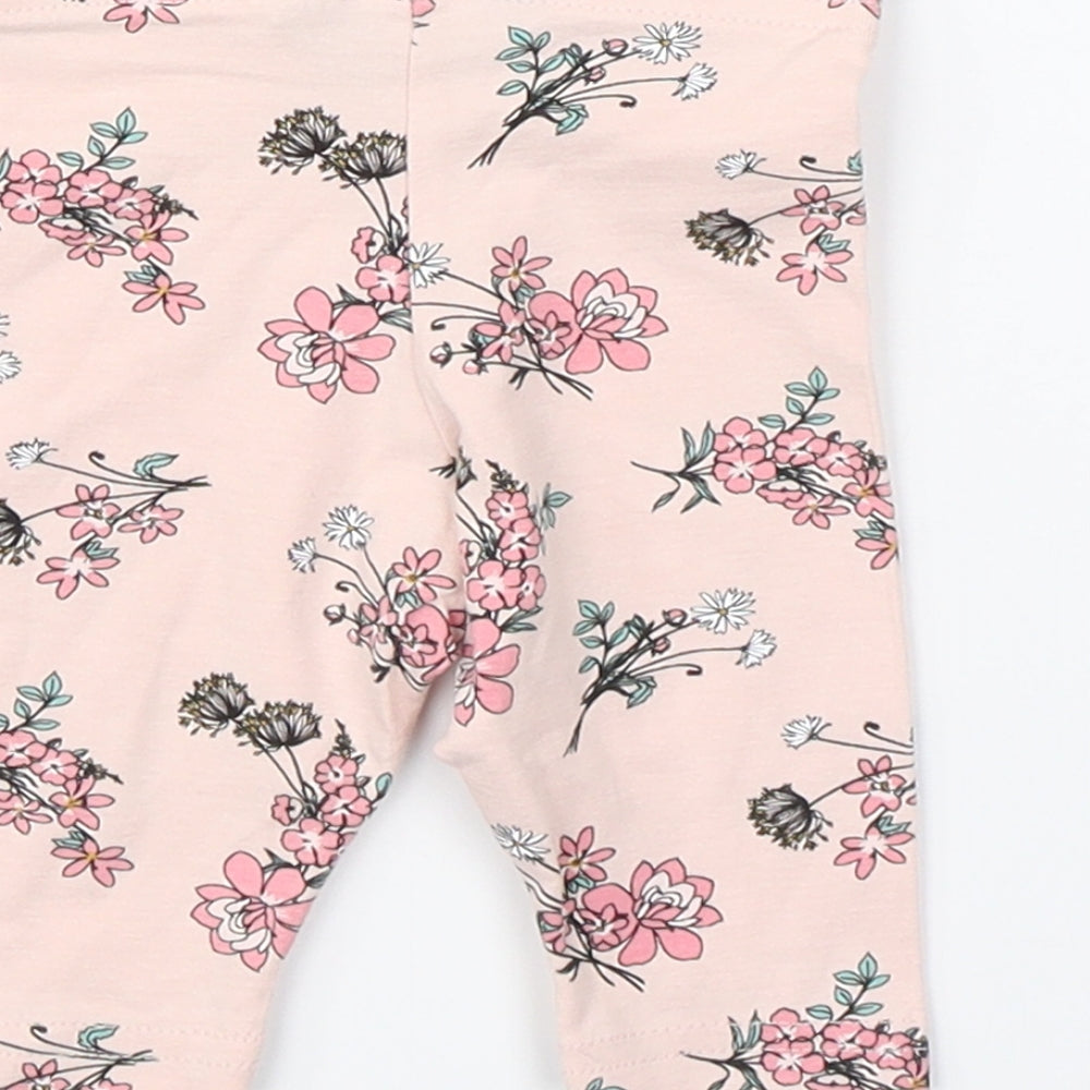 Primark Girls Pink Floral   Pyjama Pants Size 3-6 Months