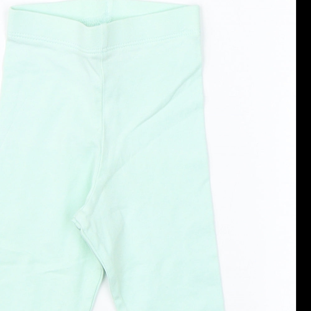 F&F Girls Green    Pyjama Pants Size 6-9 Months
