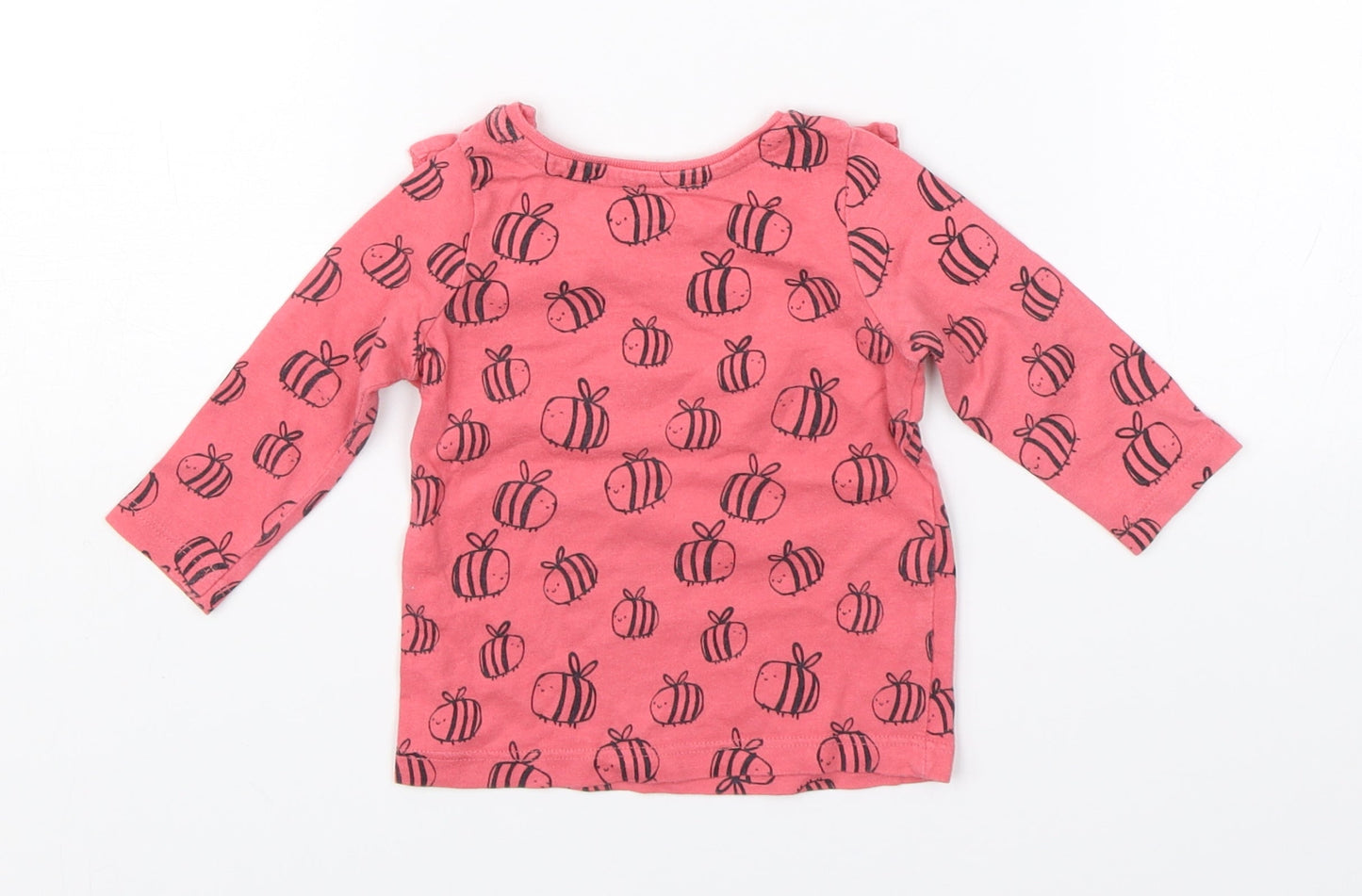 F&F Girls Pink   Basic T-Shirt Size 0-3 Months