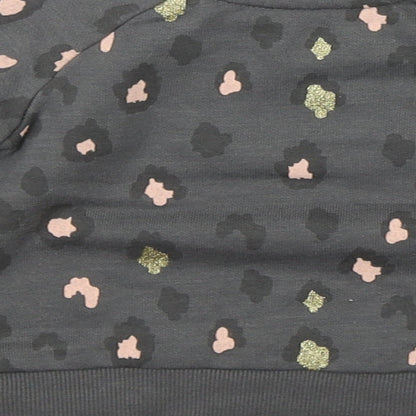 Primark Girls Grey Animal Print  Pullover Jumper Size 3-6 Months