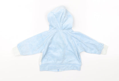 Preworn Baby Blue   Full Zip Jumper Size 6-9 Months