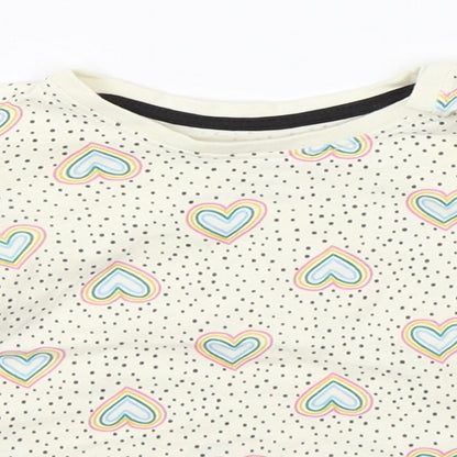Primark Girls White Polka Dot  Basic T-Shirt Size 3-6 Months
