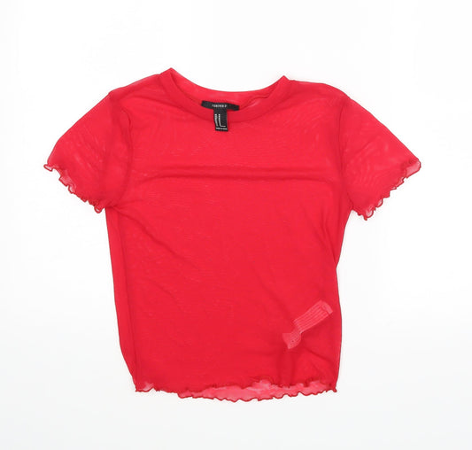 FOREVER 21 Womens Red   Basic Blouse Size M
