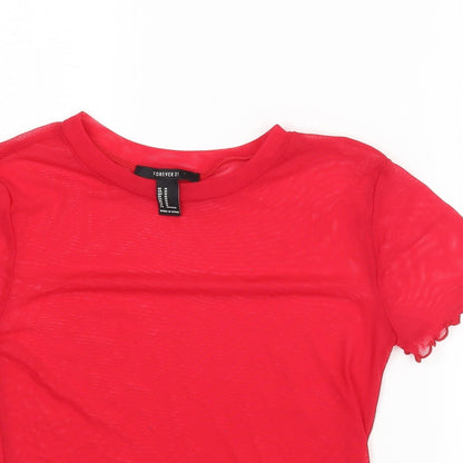 FOREVER 21 Womens Red   Basic Blouse Size M