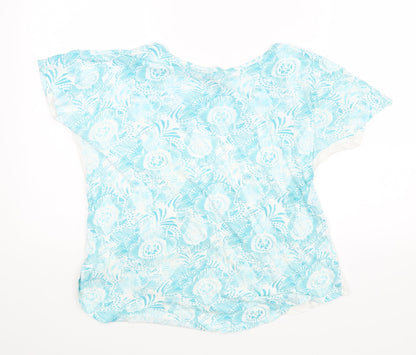 Womens UK Size 12 Debenhams Blue Basic Blouse