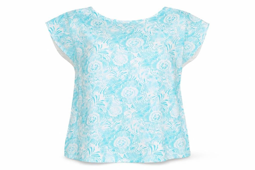 Womens UK Size 12 Debenhams Blue Basic Blouse